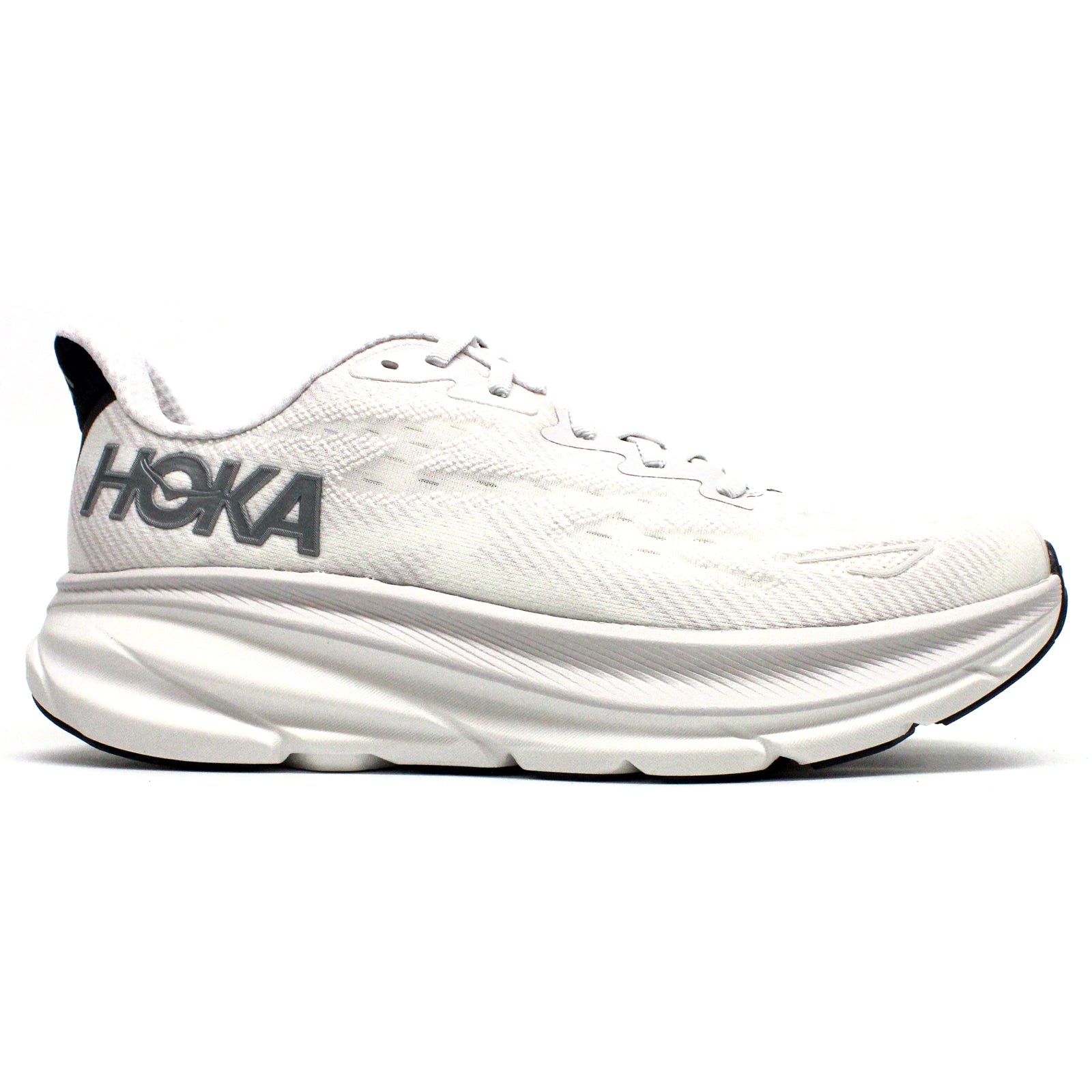 Hoka Clifton 9 Textile Mens Trainers#color_nimbus cloud steel wool