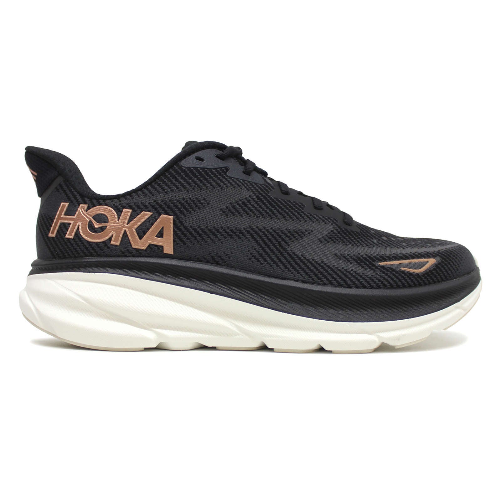 Hoka Womens Trainers Clifton 9 Lace Up Low Top Running Textile - UK 9