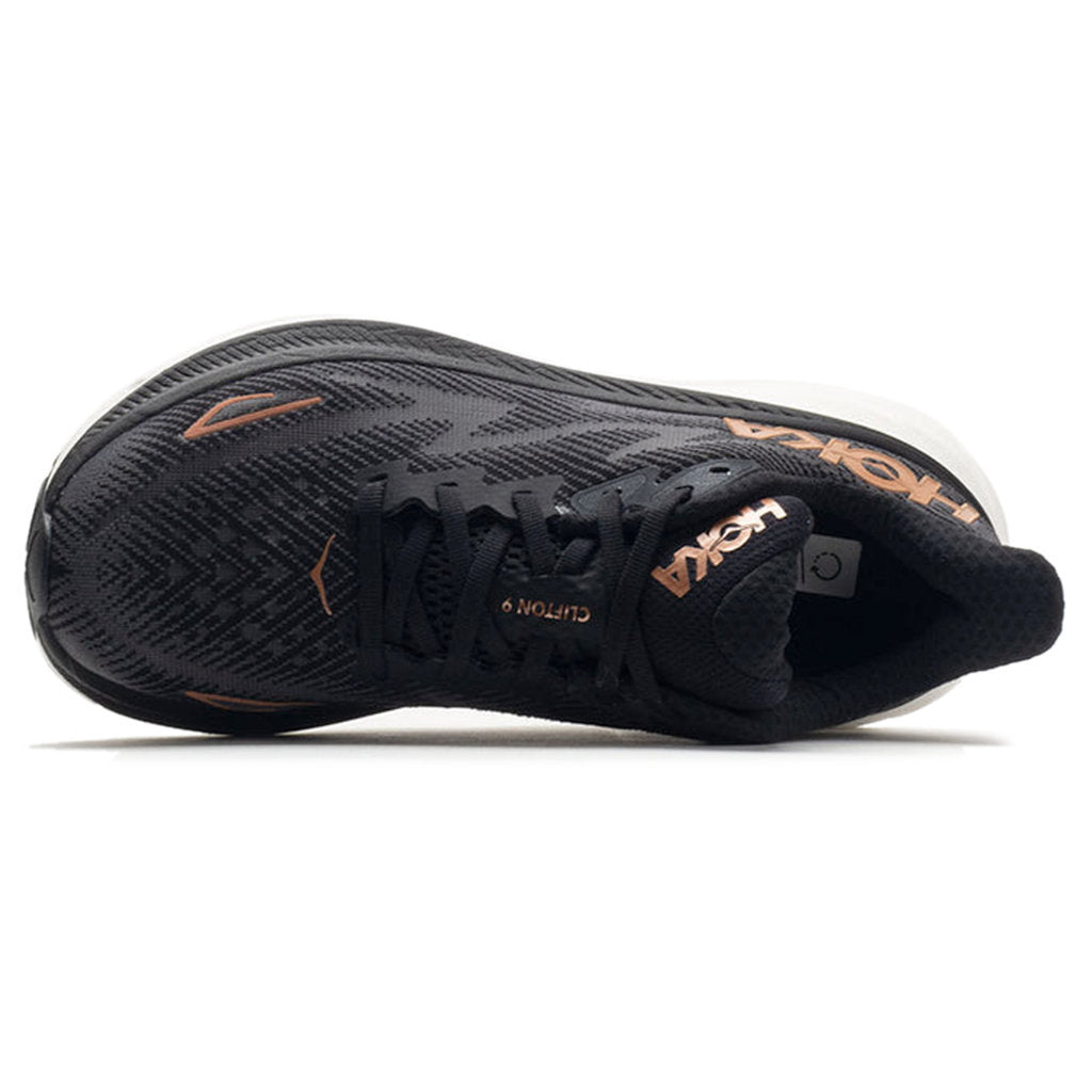 Hoka One One Clifton 9 Textile Womens Trainers#color_black copper