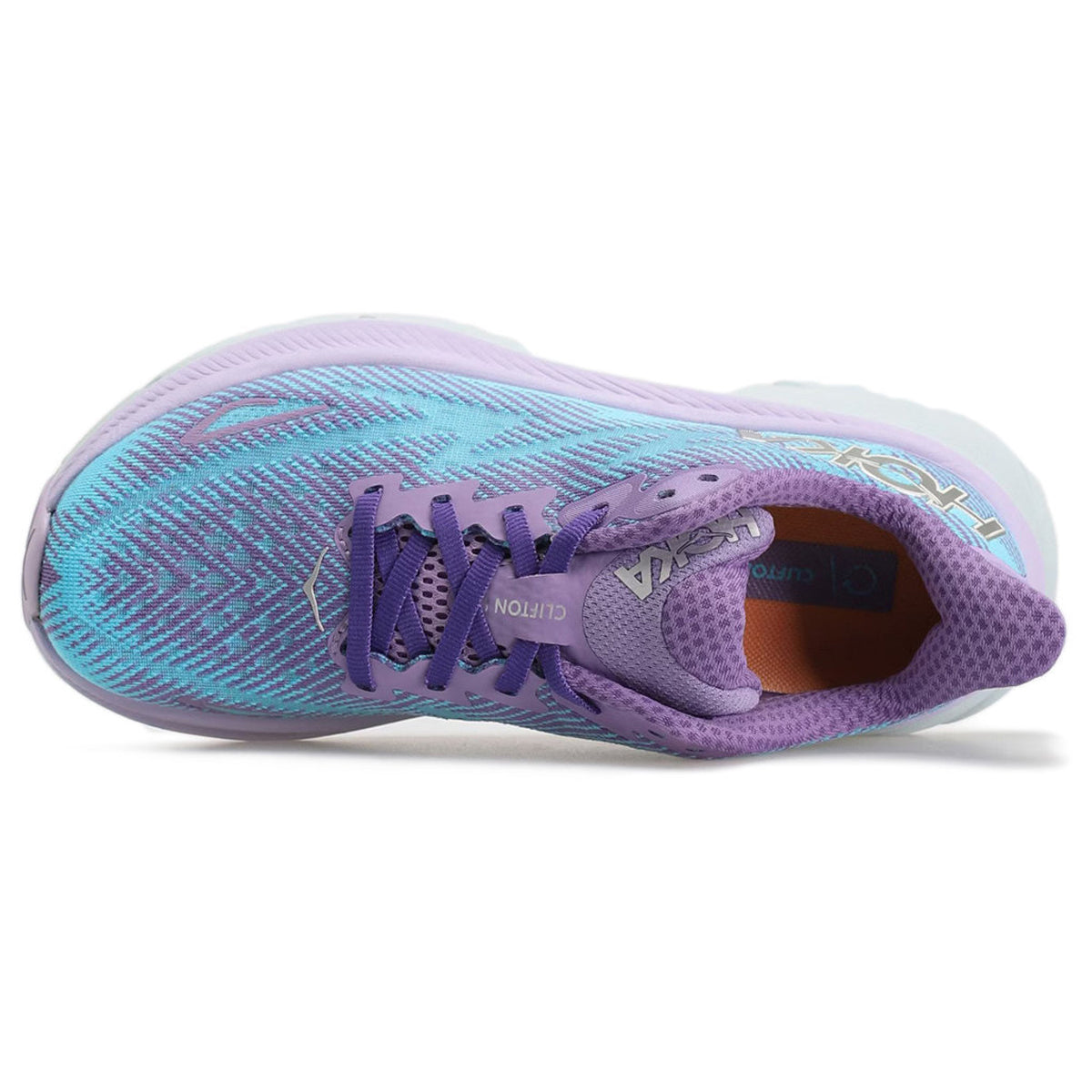 Hoka One One Clifton 9 Textile Womens Sneakers#color_Chalk Violet Pastel Lilac