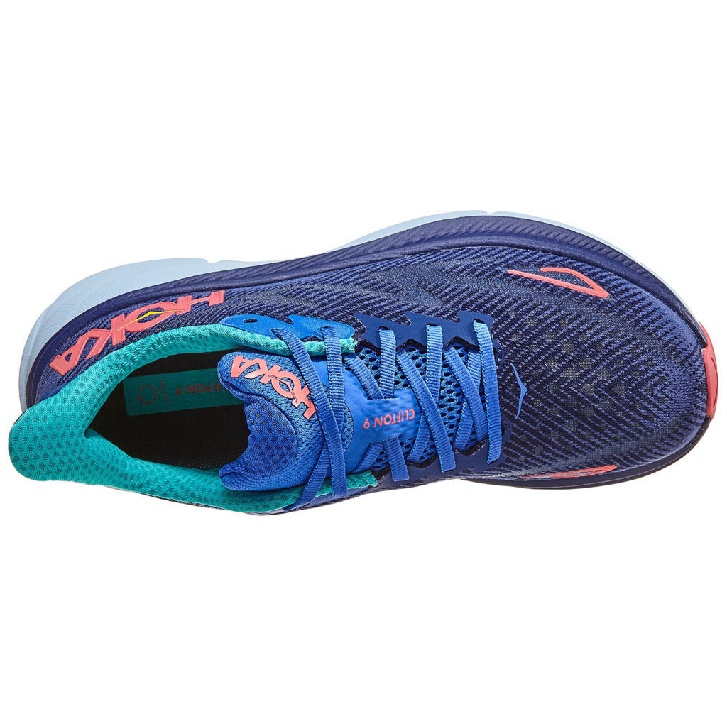 Hoka One One Clifton 9 Textile Womens Trainers#color_bellwether blue ceramic