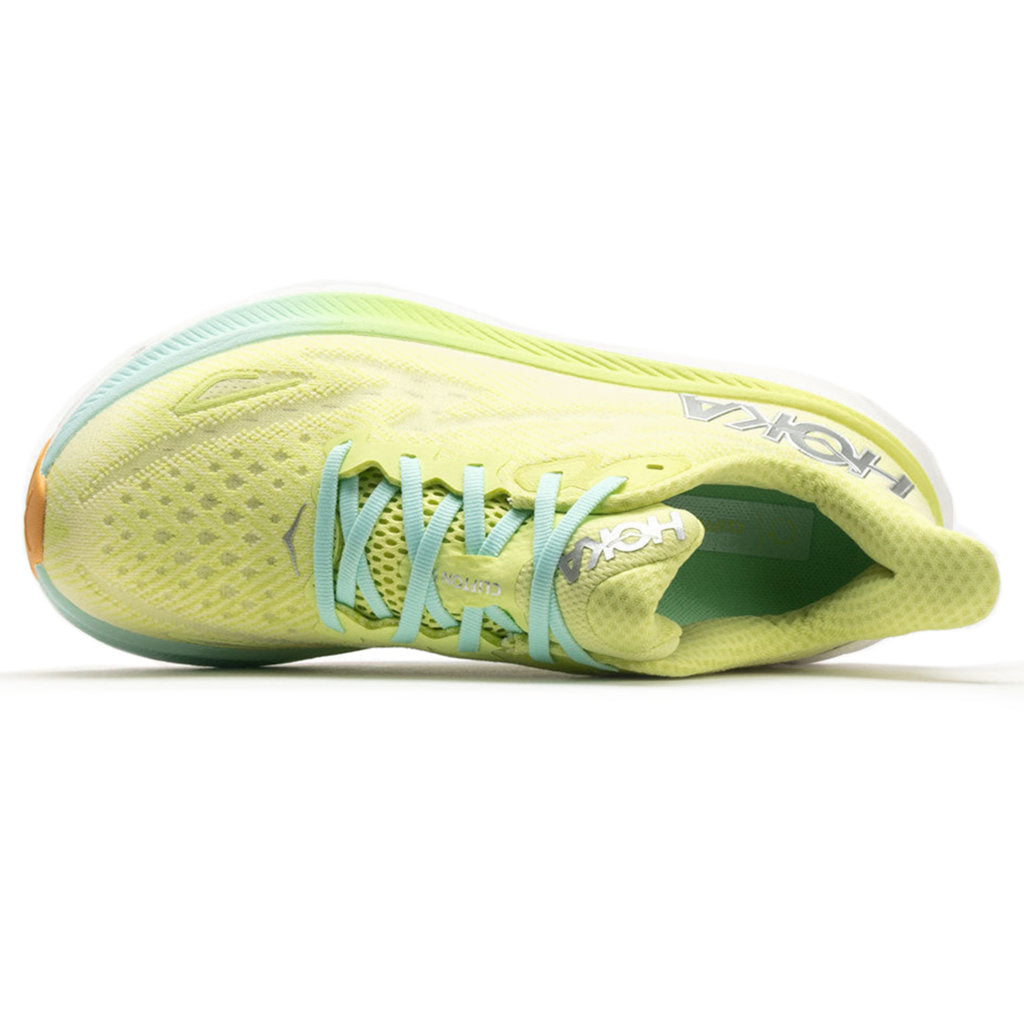 Hoka One One Clifton 9 Textile Womens Trainers#color_citrus glow sunlit ocean