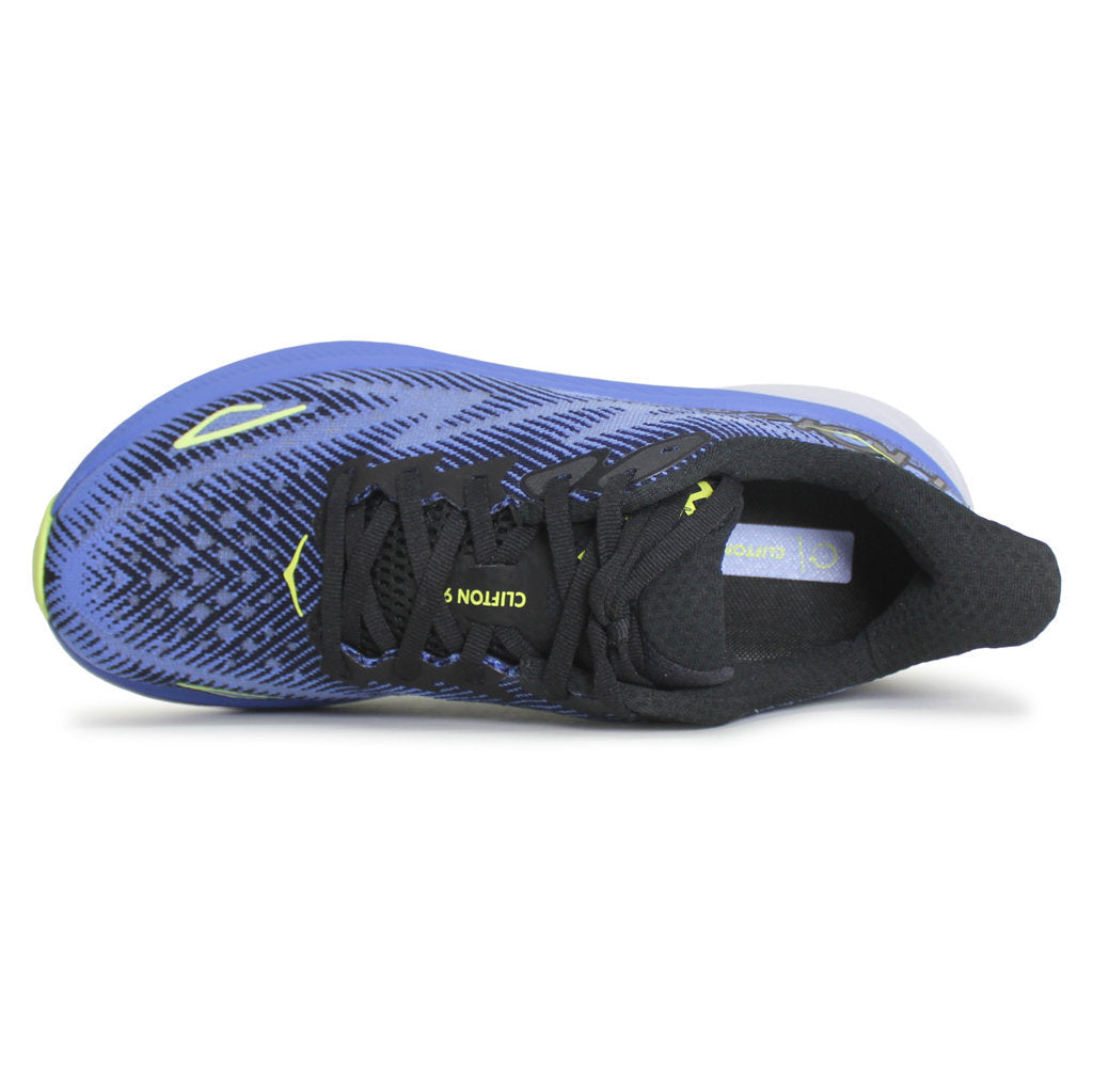 Hoka One One Clifton 9 Textile Womens Trainers#color_black stellar blue