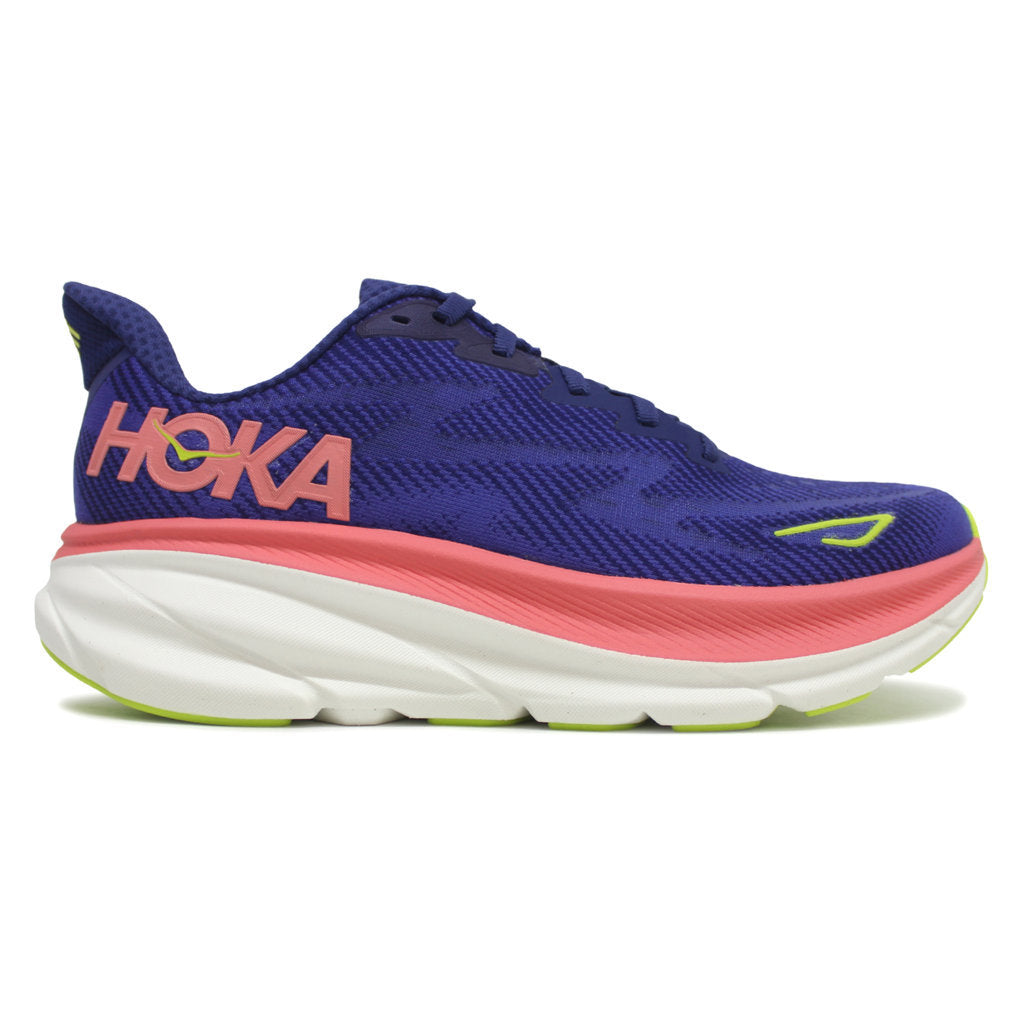 Hoka One One Clifton 9 Textile Womens Trainers#color_evening sky coral