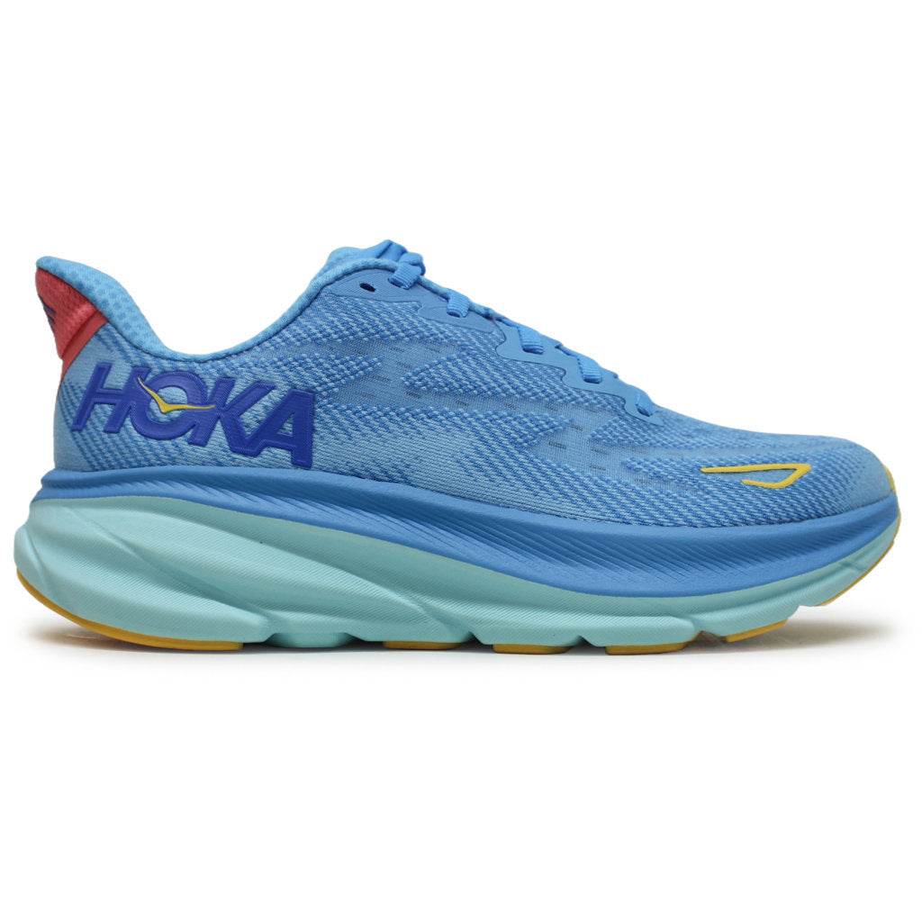 Hoka One One Clifton 9 Textile Womens Trainers#color_swim day cloudless