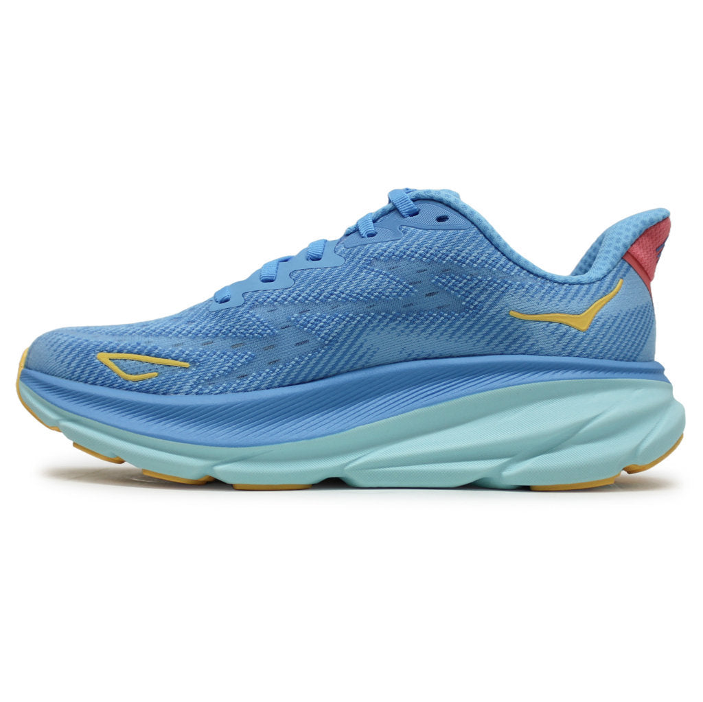 Hoka One One Clifton 9 Textile Womens Trainers#color_swim day cloudless