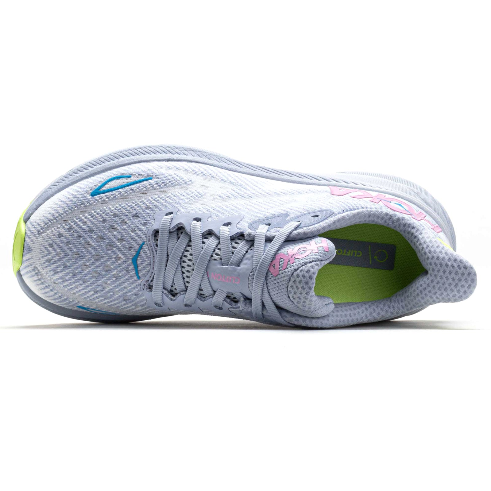 Hoka Clifton 9 Textile Womens Trainers#color_gull sea ice