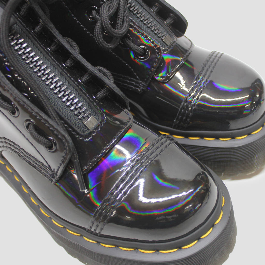 Dr. Martens Womens Boots Sinclair Casual Lace-Up Ankle Rainbow Leather - UK 4