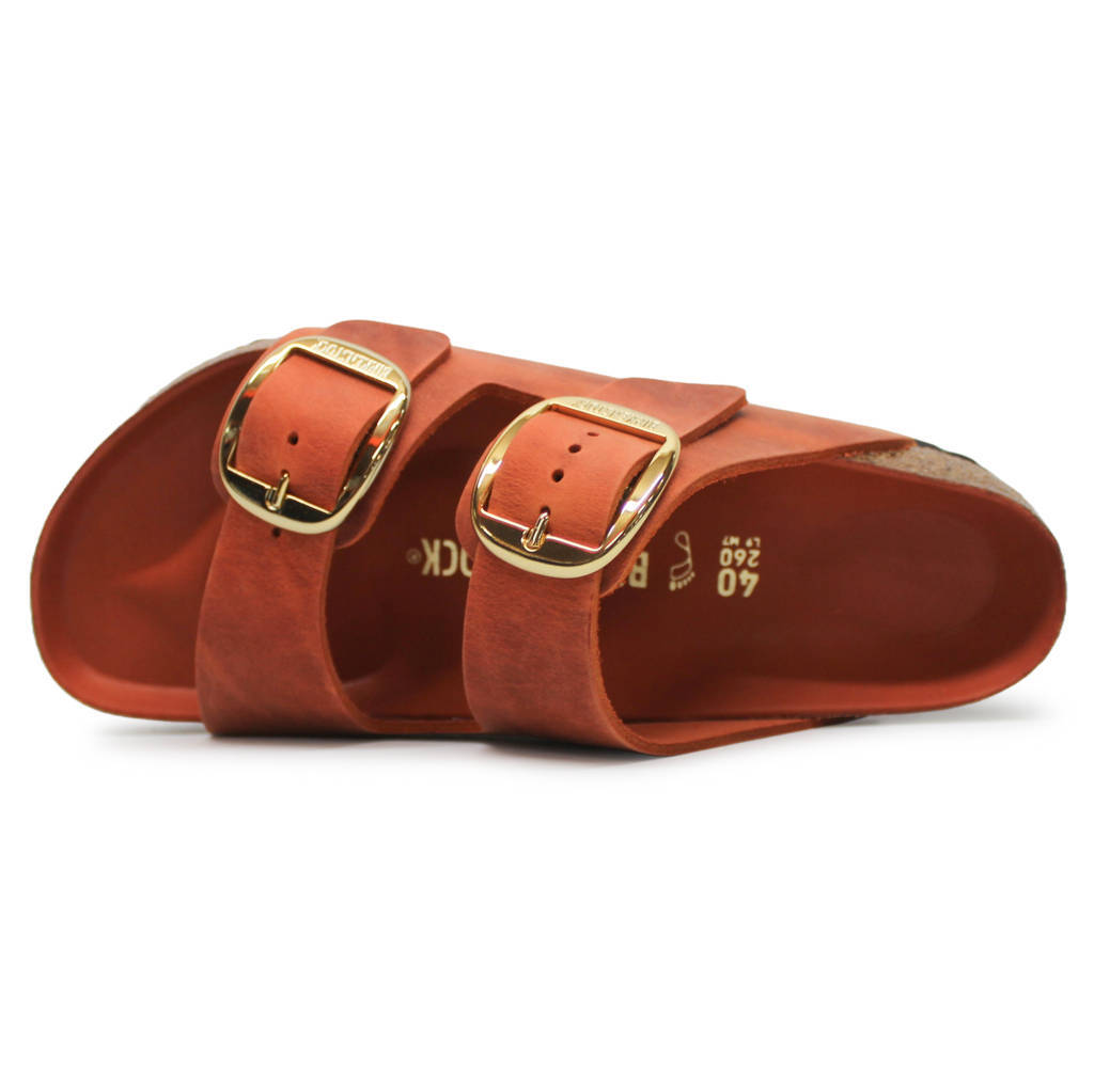 Birkenstock Arizona Big Buckle Oiled Leather Unisex Sandals#color_burnt orange