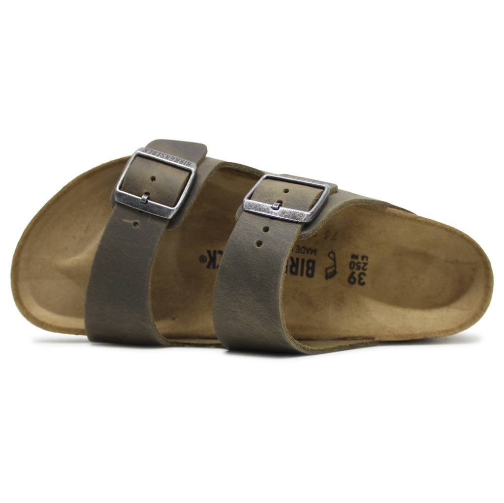 Birkenstock Arizona BS Oiled Leather Unisex Sandals#color_faded khaki