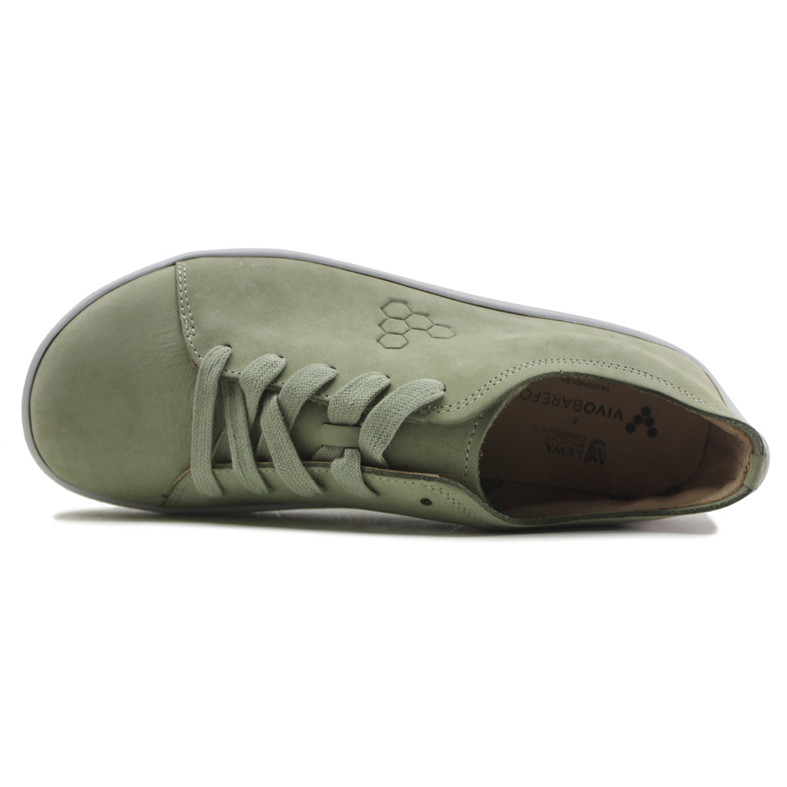 Vivobarefoot Addis Lewa 302027-01 Leather Mens Trainers - Sage - 42#color_sage