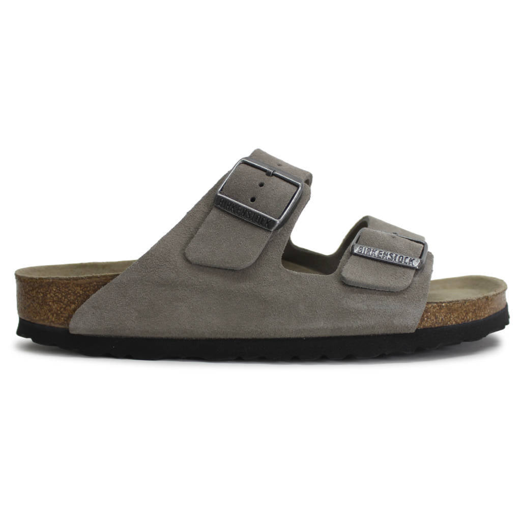 Birkenstock Arizona BS Suede Leather Unisex Sandals#color_stone coin