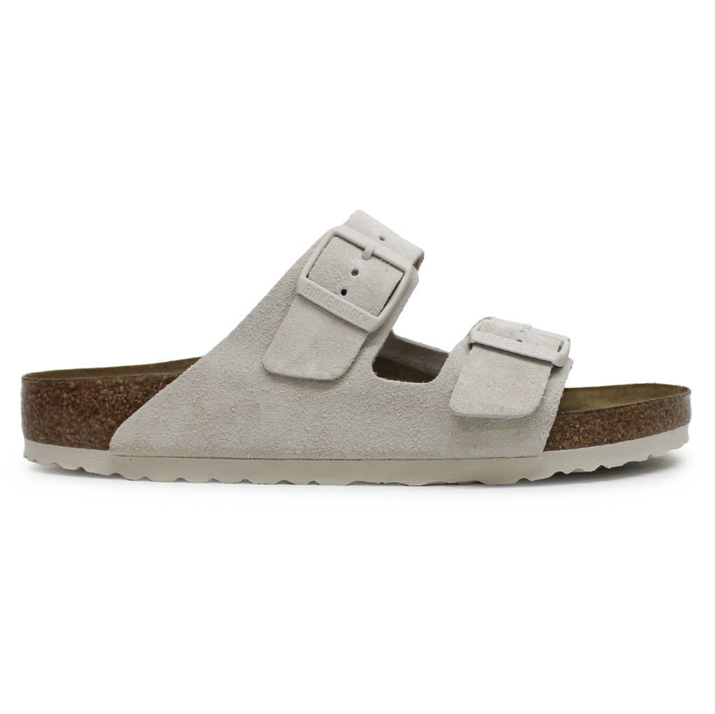 Birkenstock Arizona BS Suede Leather Unisex Sandals#color_antique white