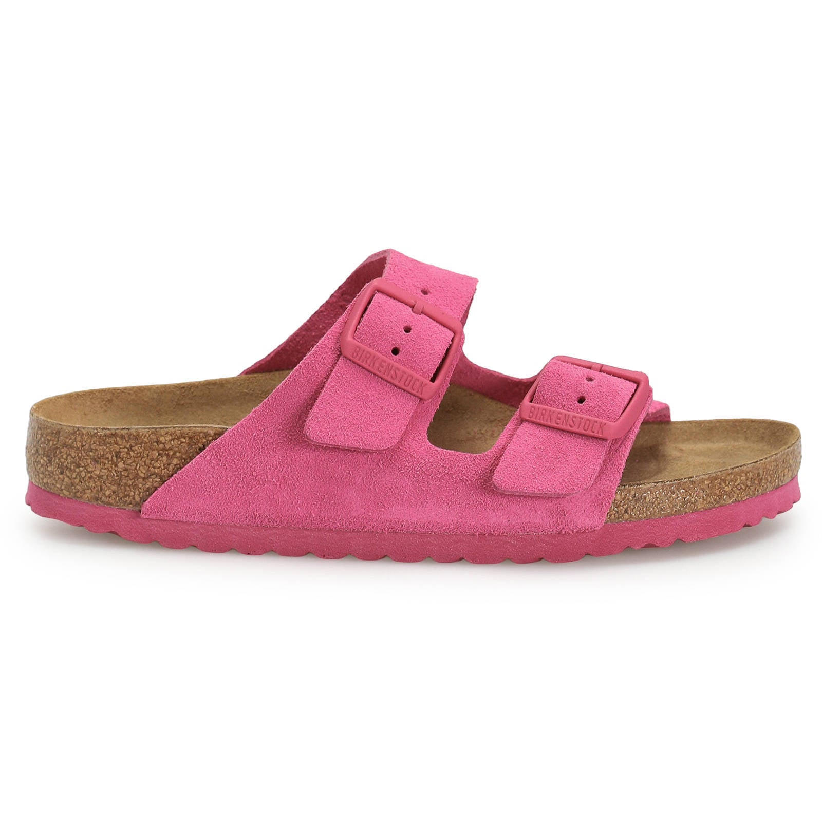 Birkenstock Arizona BS Suede Leather Unisex Sandals#color_Fuchsia Tulip