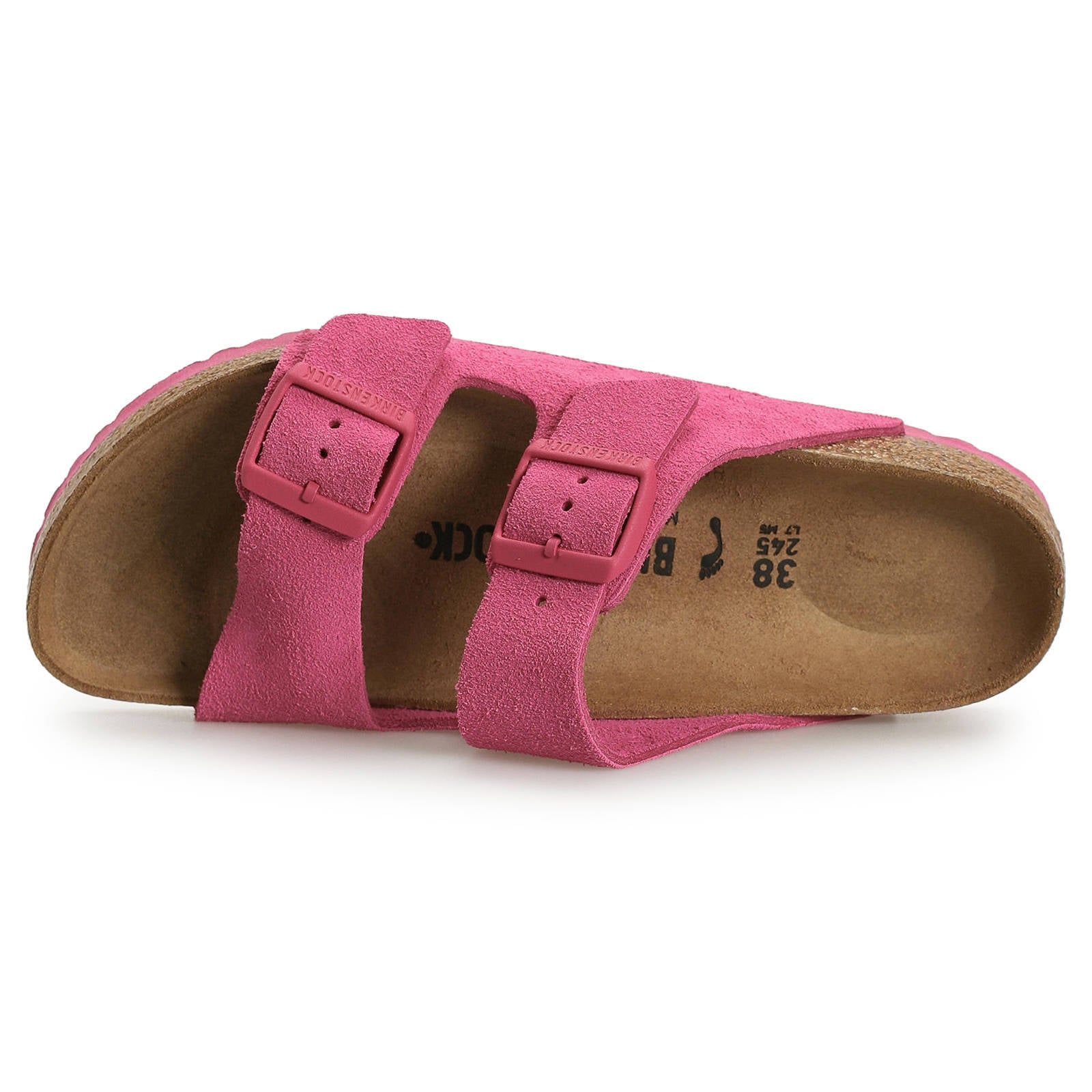 Birkenstock Arizona BS Suede Leather Unisex Sandals#color_Fuchsia Tulip