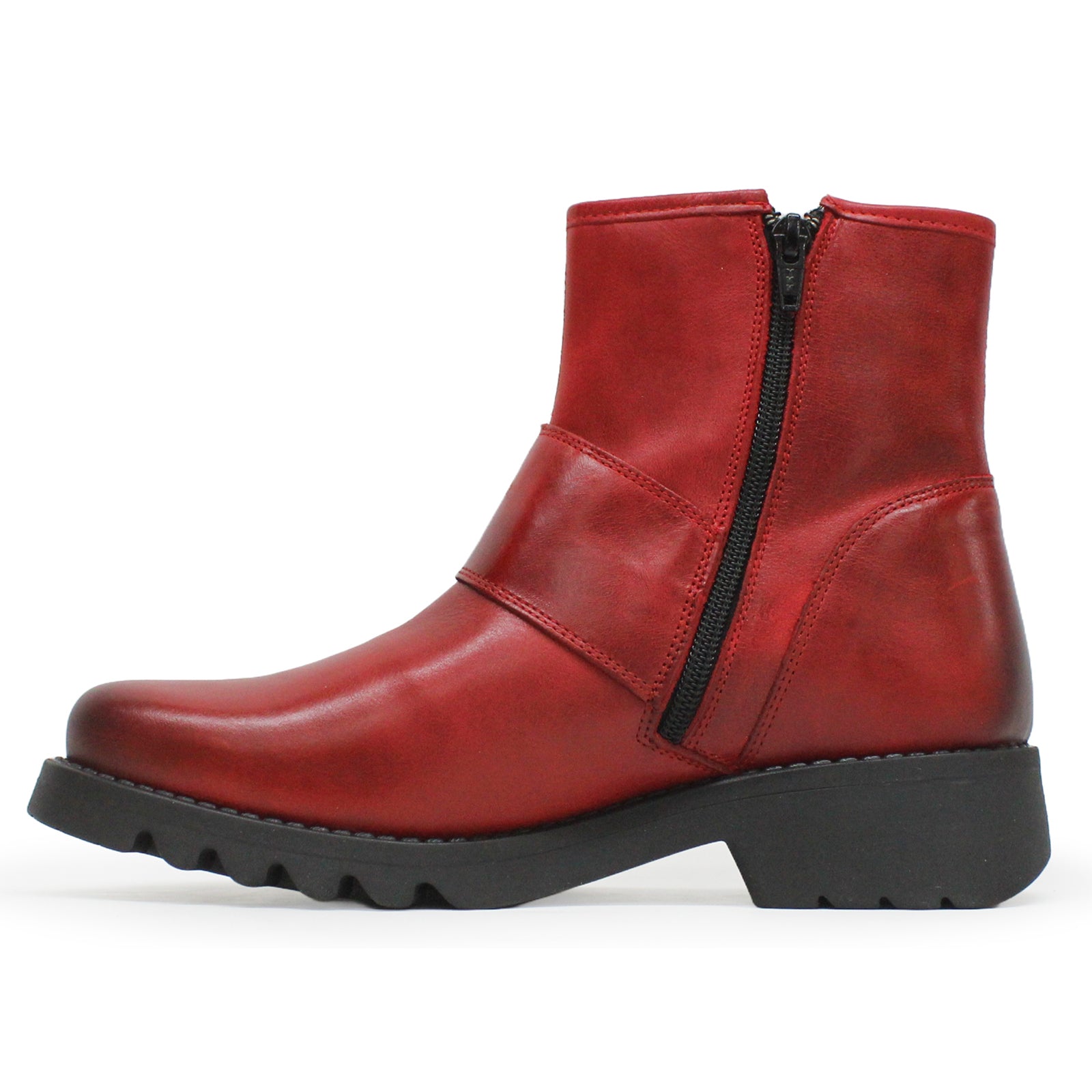 Fly London Rily991Fly Rug Leather Women's Heeled Boots#color_red