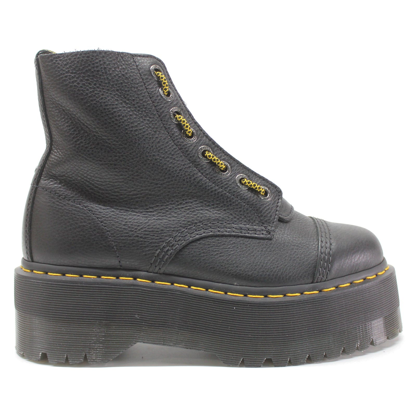 Dr. Martens Sinclair Max 27358001 Pisa Leather Womens Boots - Black - 6#color_black