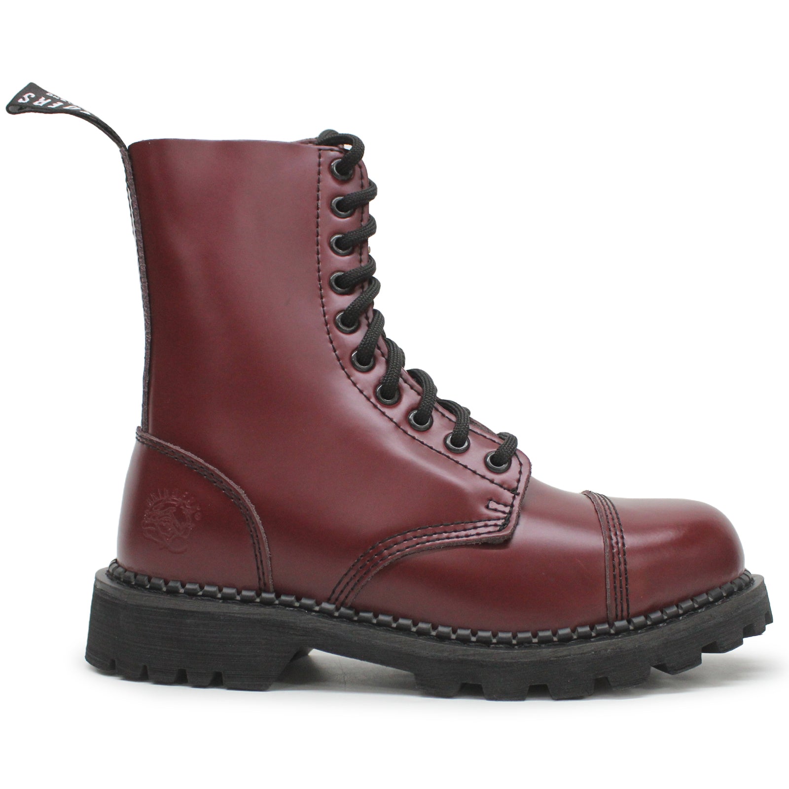 Grinders Hunter Smooth Leather Unisex Boots#color_cherry