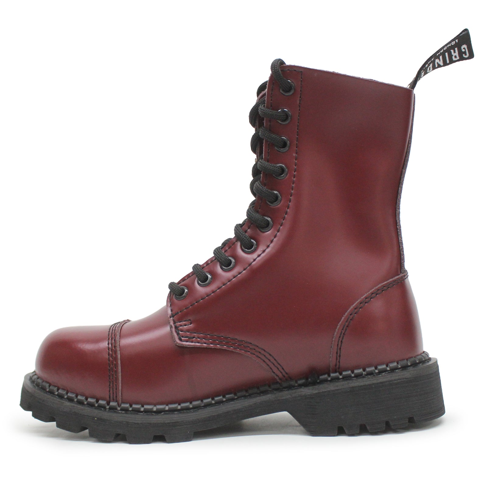 Grinders Hunter Smooth Leather Unisex Boots#color_cherry