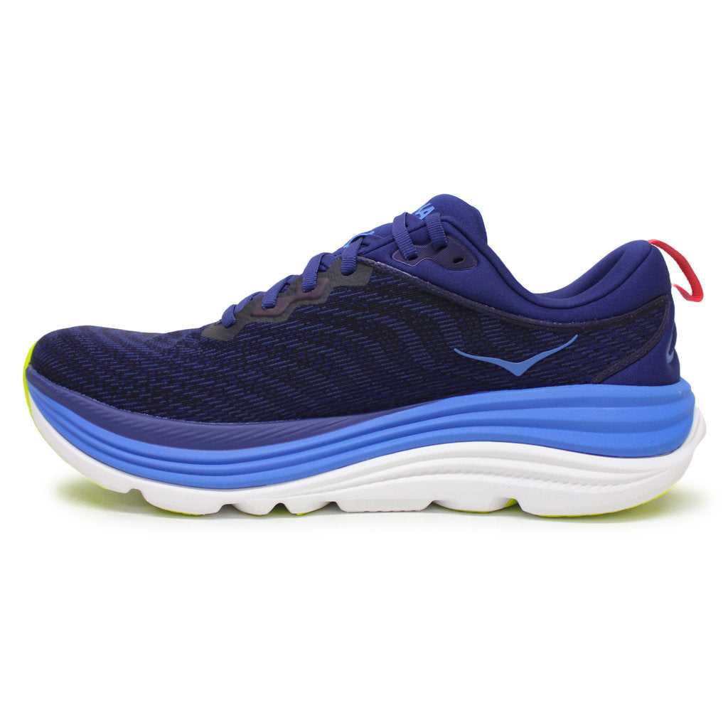 Hoka One One Gaviota 5 Textile Synthetic Mens Sneakers#color_Bellwether Blue Evening Sky