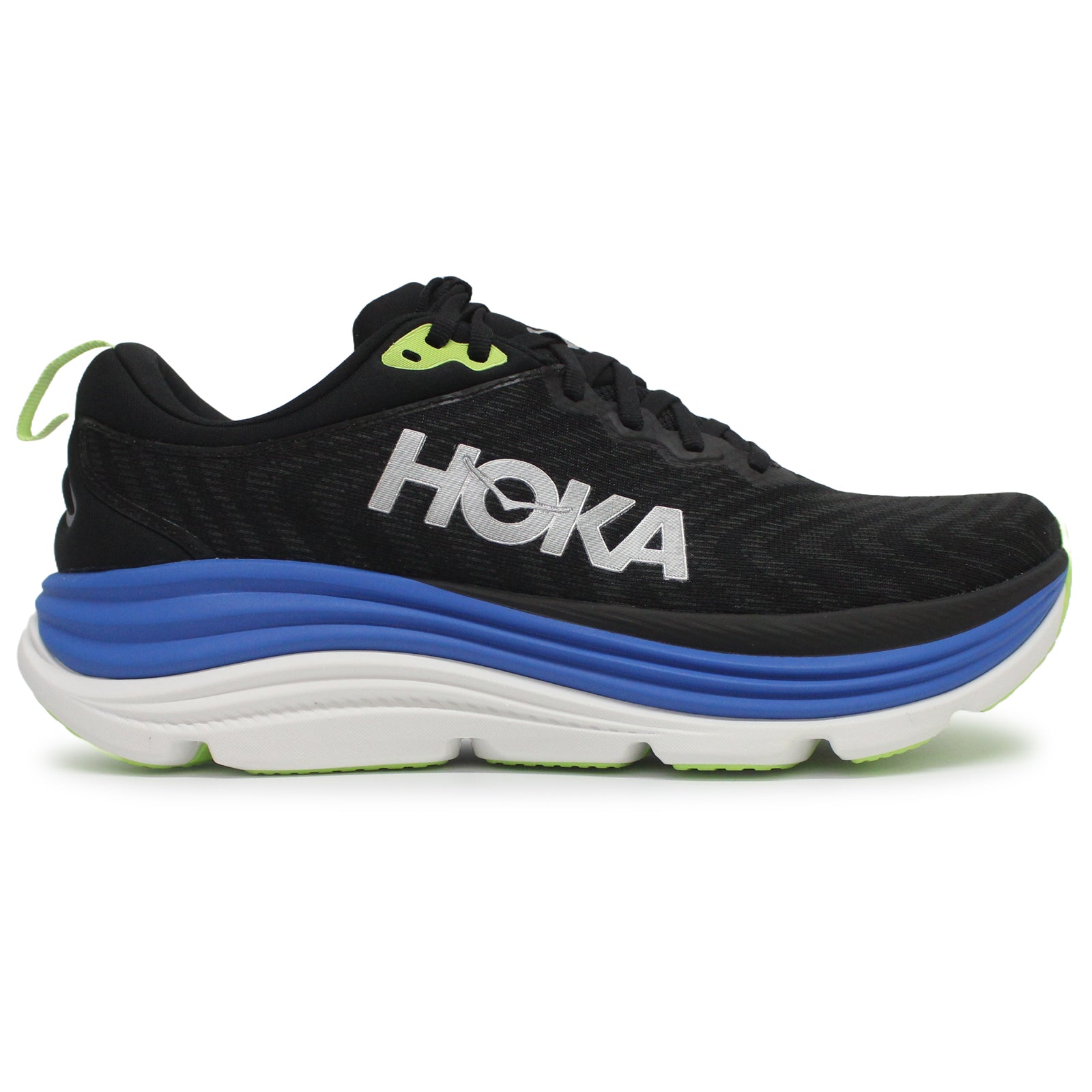 Hoka Gaviota 5 Textile Synthetic Mens Trainers#color_black electric cobalt