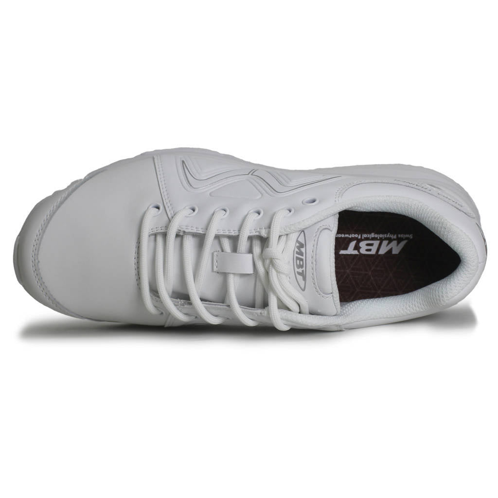 MBT Simba Leather Womens Trainers#color_white silver