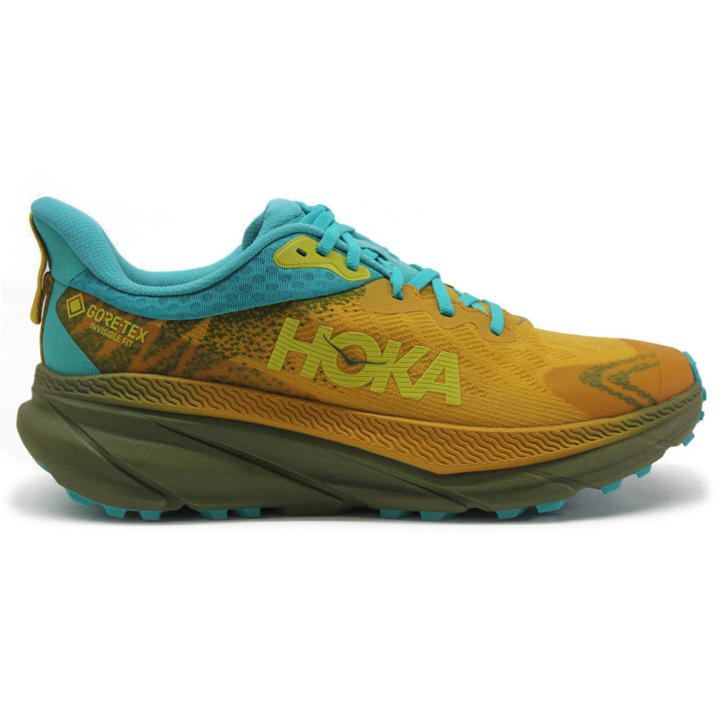 Hoka One One Challenger ATR 7 GTX Textile Synthetic Mens Trainers#color_golden yellow avocado