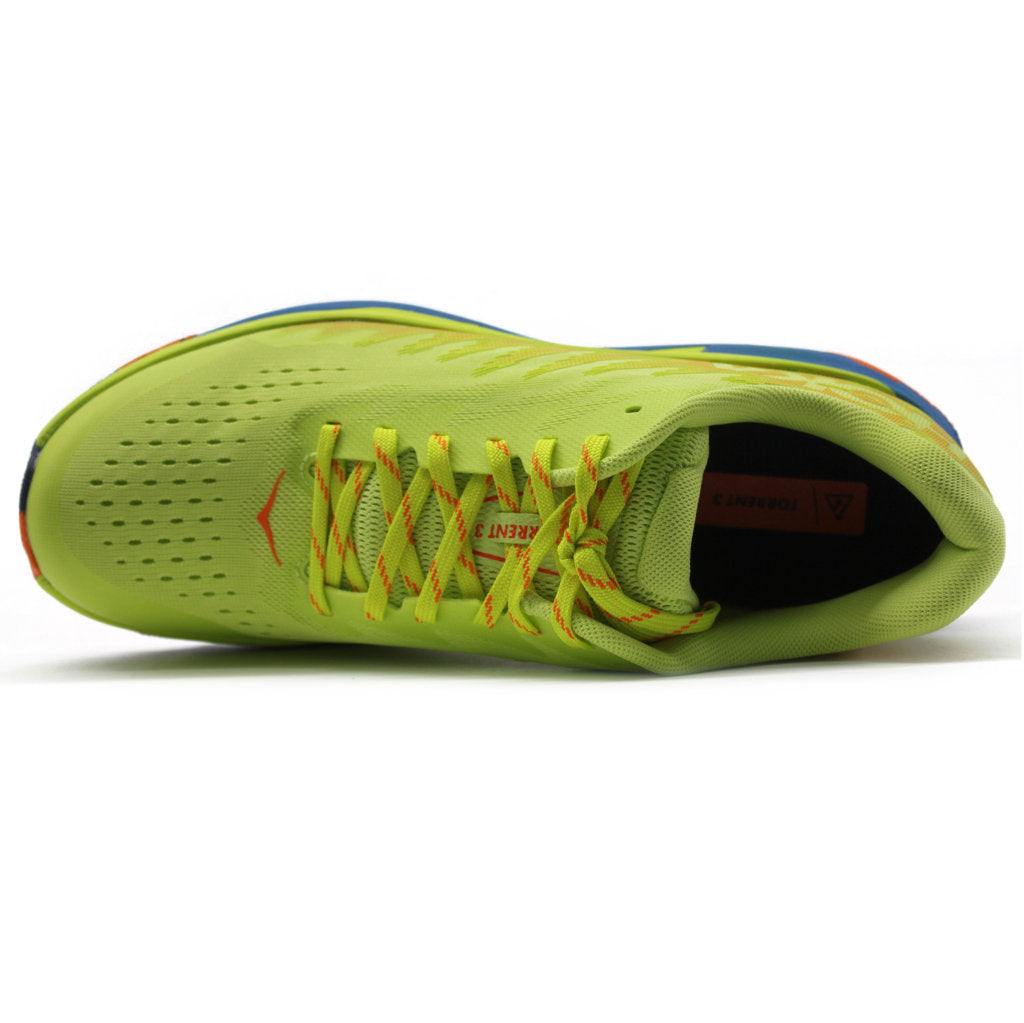 Hoka One One Torrent 3 Textile Synthetic Mens Trainers#color_citrus glow diva blue