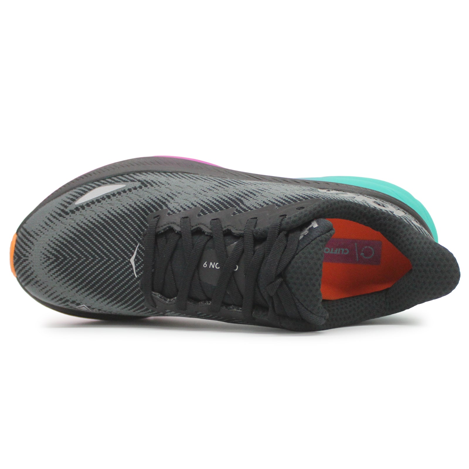 Hoka Clifton 9 GTX Textile Synthetic Mens Trainers#color_black electric aqua