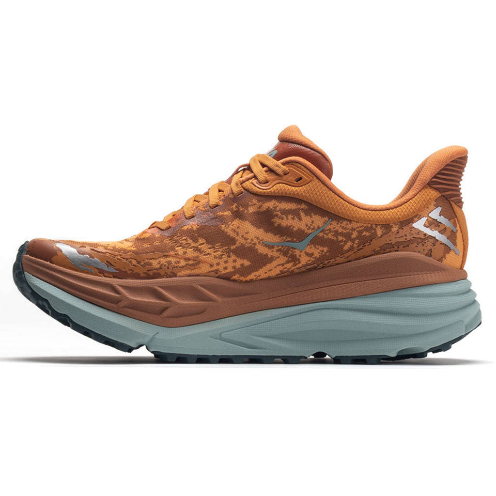 Hoka One One Stinson 7 Textile Synthetic Mens Trainers#color_amber haze amber brown