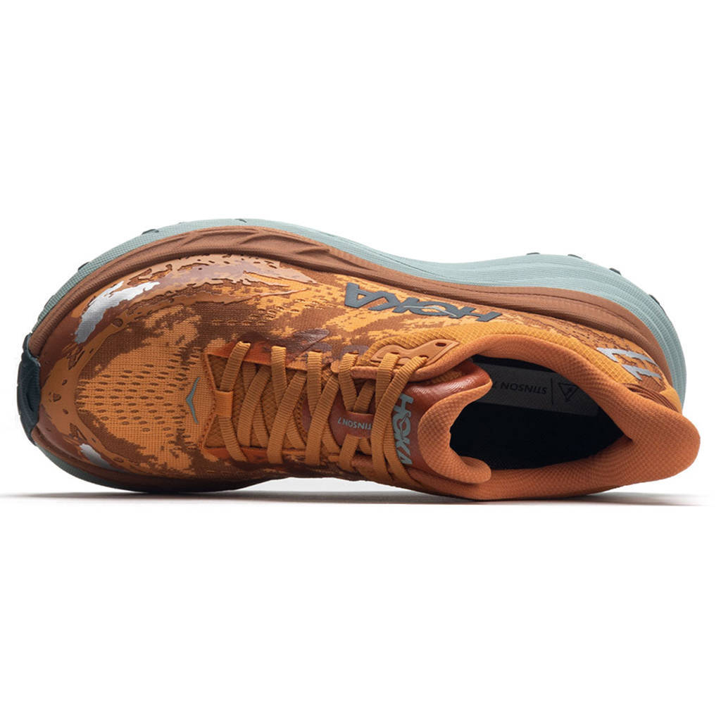 Hoka One One Stinson 7 Textile Synthetic Mens Trainers#color_amber haze amber brown