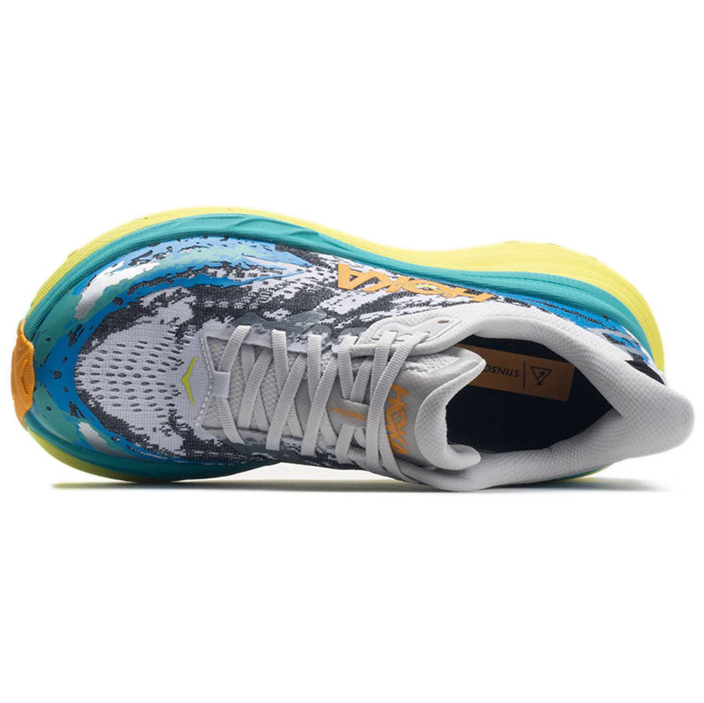 Hoka One One Stinson 7 Textile Synthetic Mens Trainers#color_white evening primrose