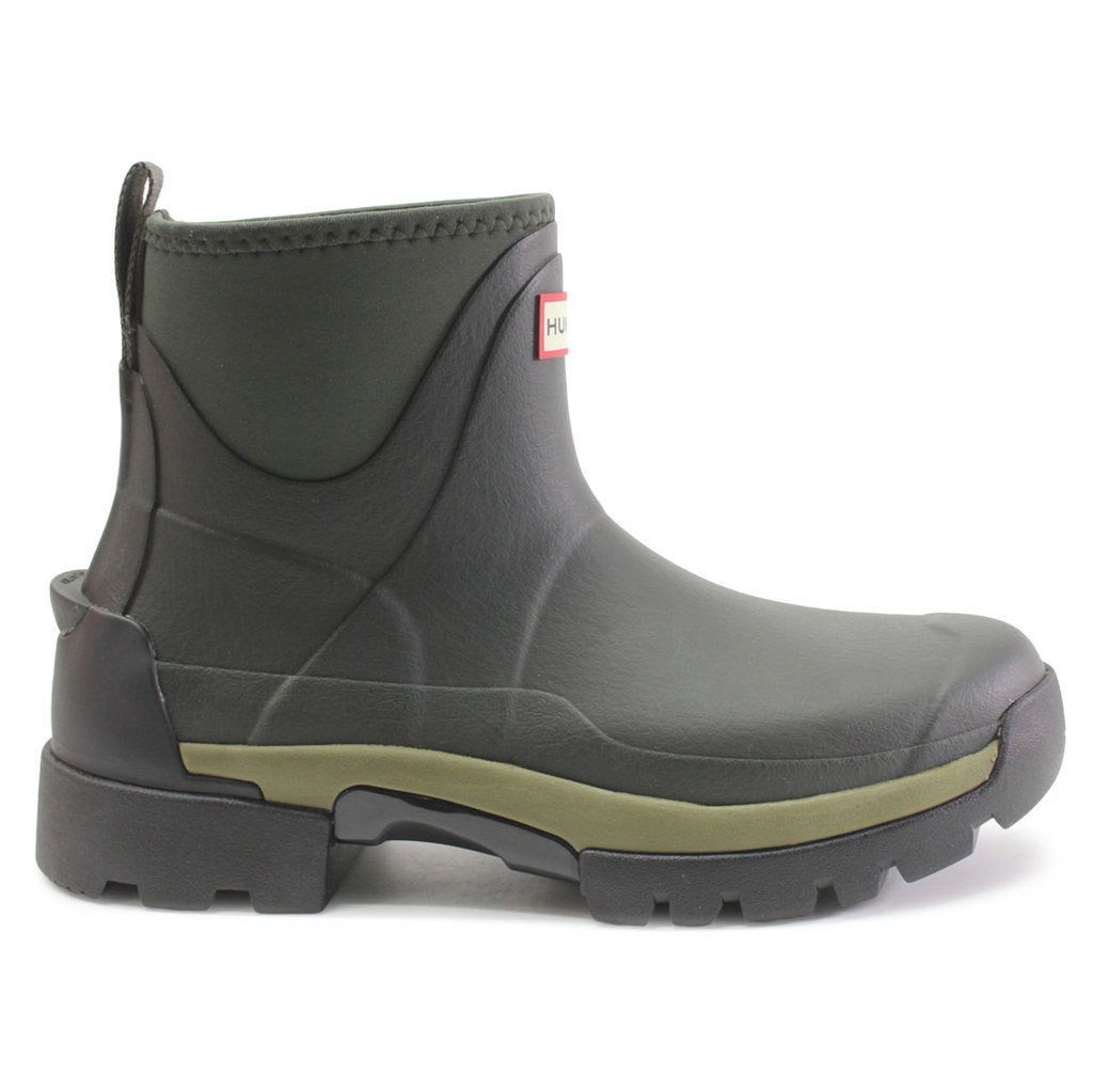 Hunter Balmoral Chelsea Neoprene Rubber Womens Boots#color_dark olive