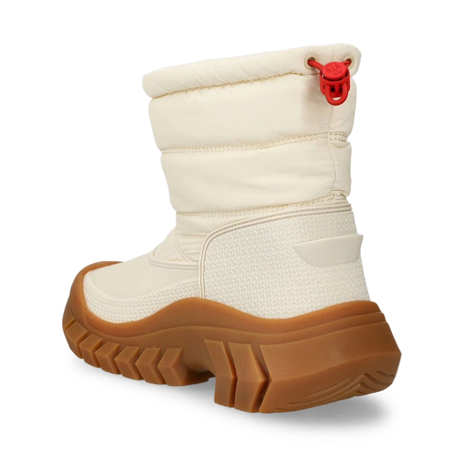 Hunter Intrepid Short Snow Synthetic Textile Womens Boots#color_white willow gum