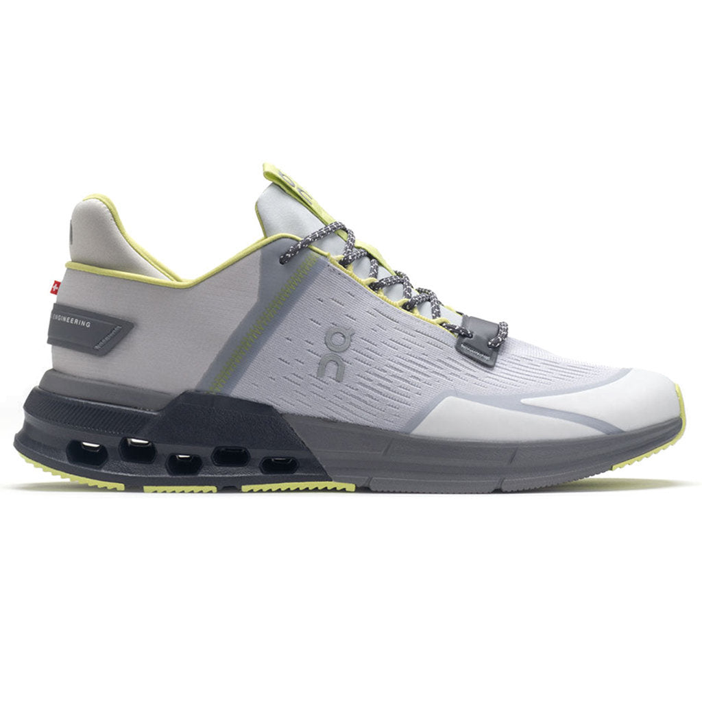 On Cloudnova Flux Textile Synthetic Mens Trainers#color_glacier zest