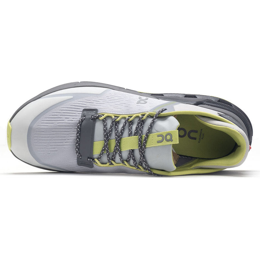 On Cloudnova Flux Textile Synthetic Mens Trainers#color_glacier zest