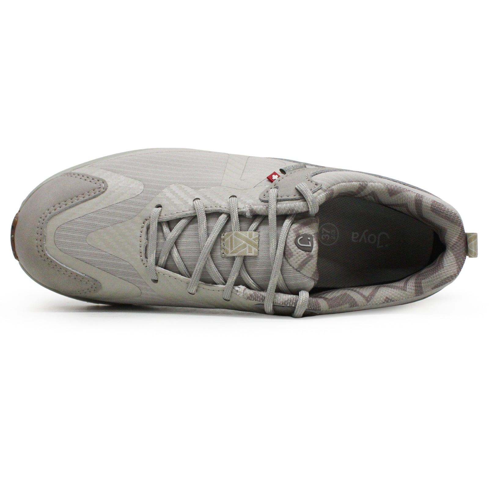 Joya Veloce STX Leather Textile Womens Trainers#color_Beige