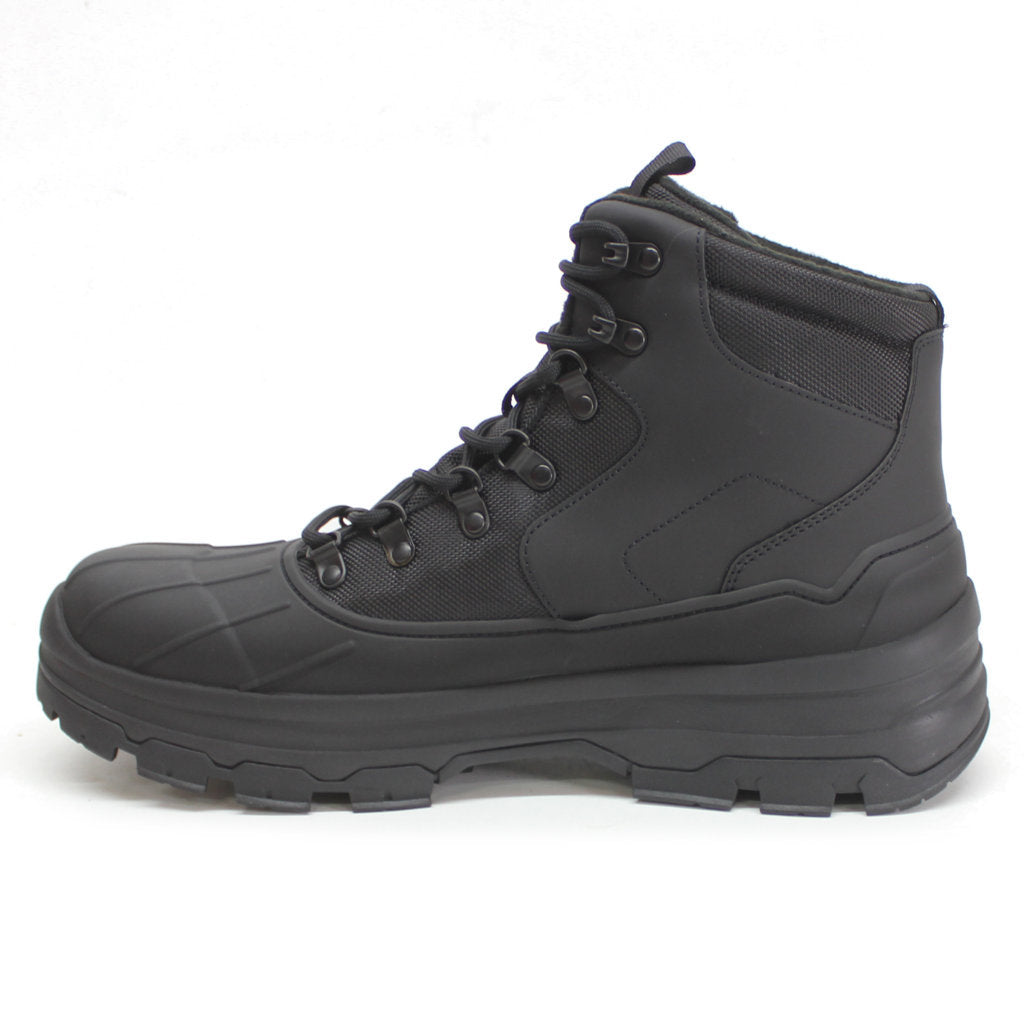 Hunter Explorer Duck Synthetic Textile Mens Boots#color_black