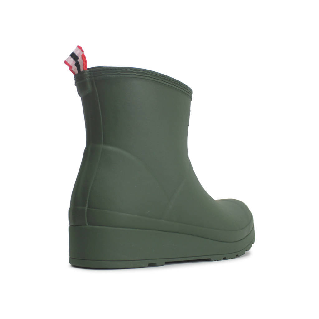 Hunter Play Short Insulated Rubber Womens Boots#color_flexing green white willow