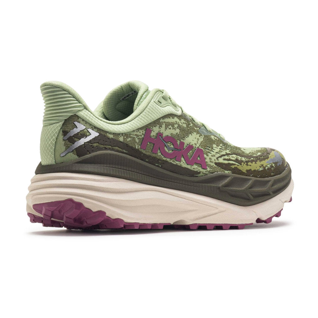 Hoka One One Stinson 7 Textile Synthetic Womens Trainers#color_seed green beet root