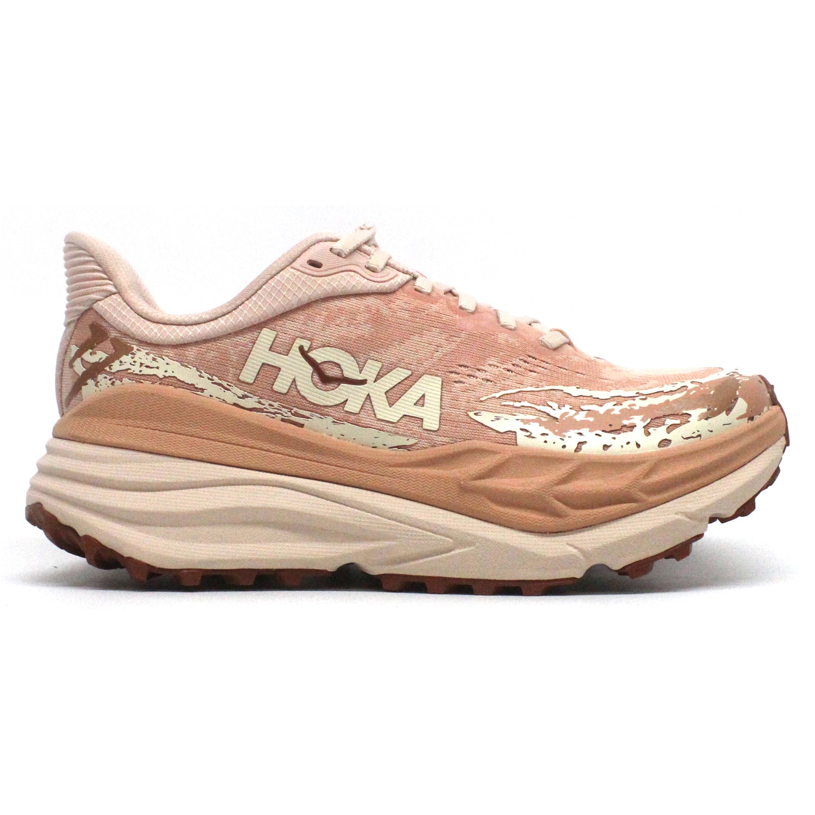 Hoka Stinson 7 Textile Synthetic Womens Trainers#color_cream sandstone