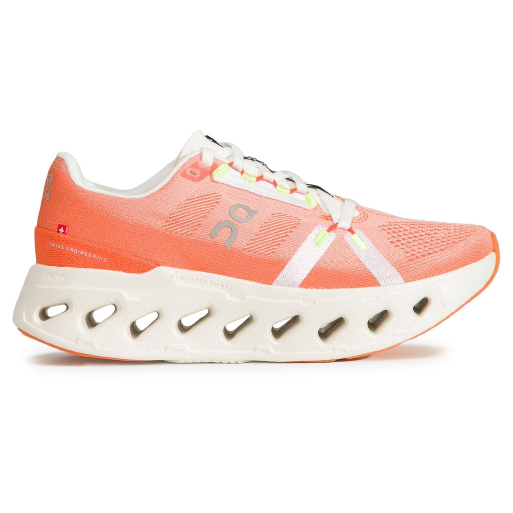 On Cloudeclipse Textile Womens Trainers#color_flame ivory