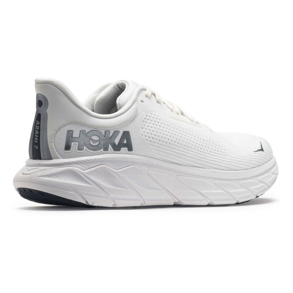 Hoka One One Arahi 7 Textile Mens Trainers#color_blanc de blanc steel wool