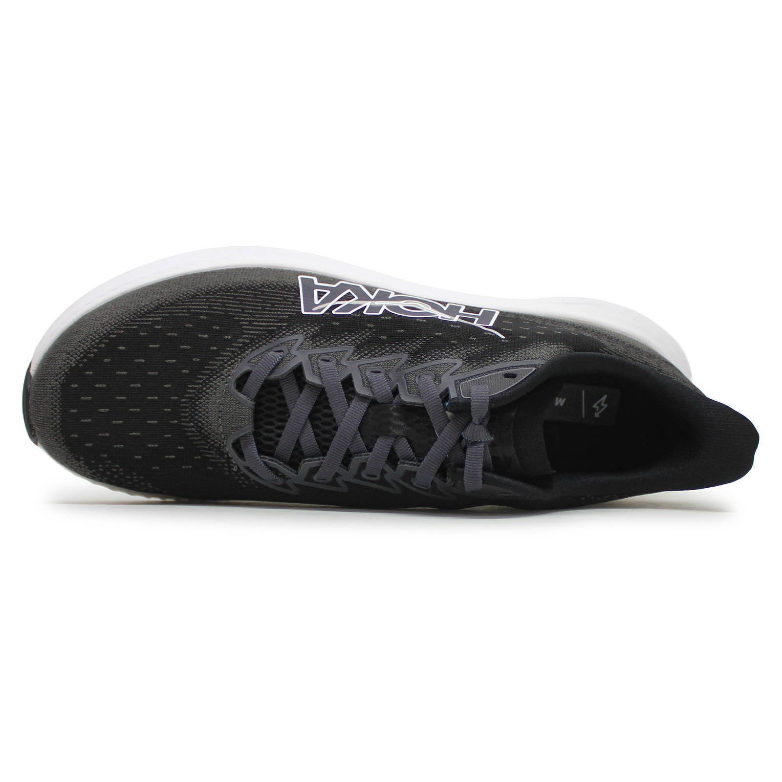 Hoka One One Mach 6 Textile Mens Trainers#color_black white