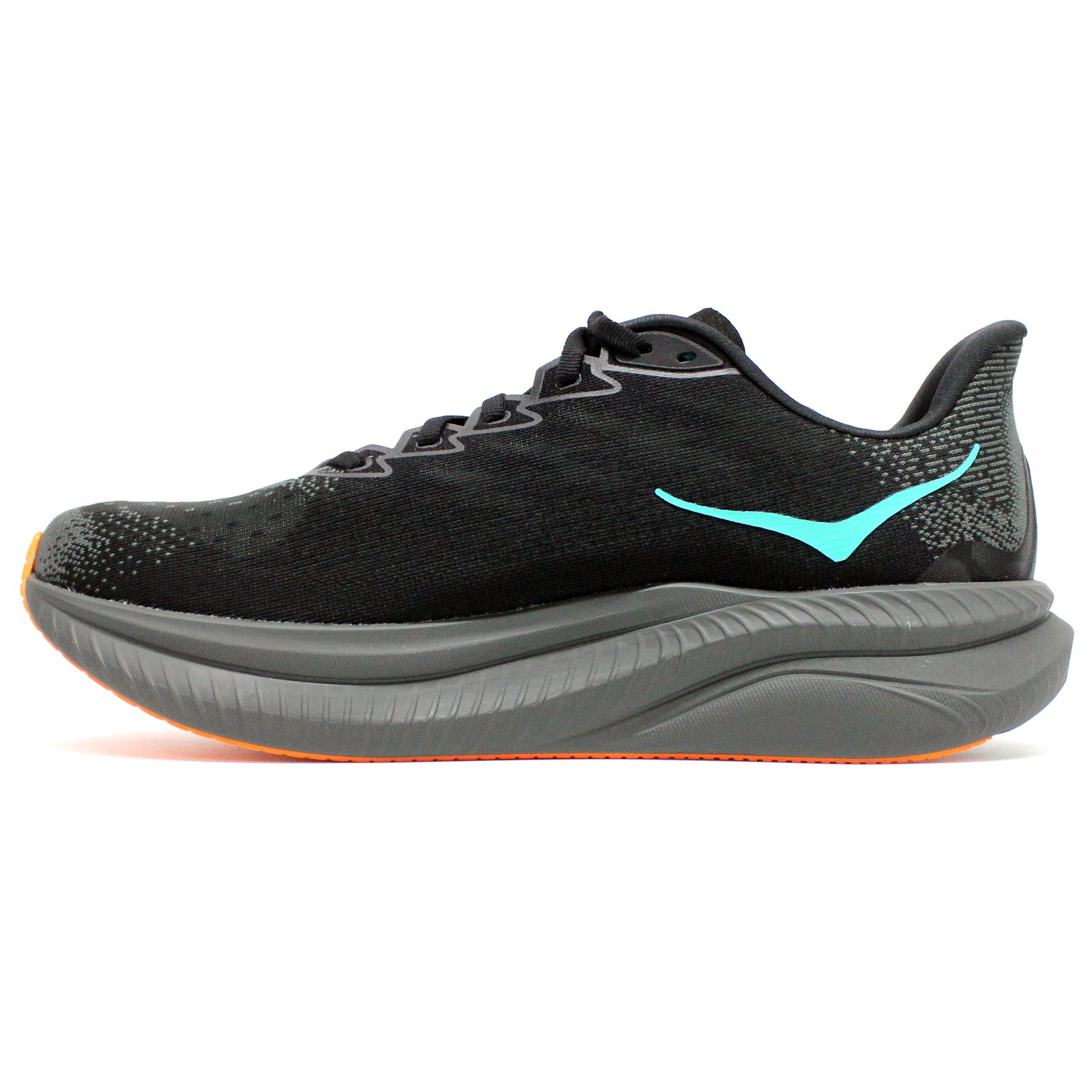 Hoka Mach 6 Textile Mens Trainers#color_black electric tangerine