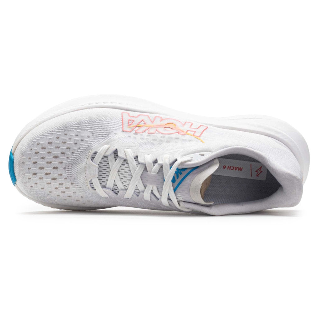 Hoka One One Mach 6 Textile Womens Trainers#color_white nimbus cloud