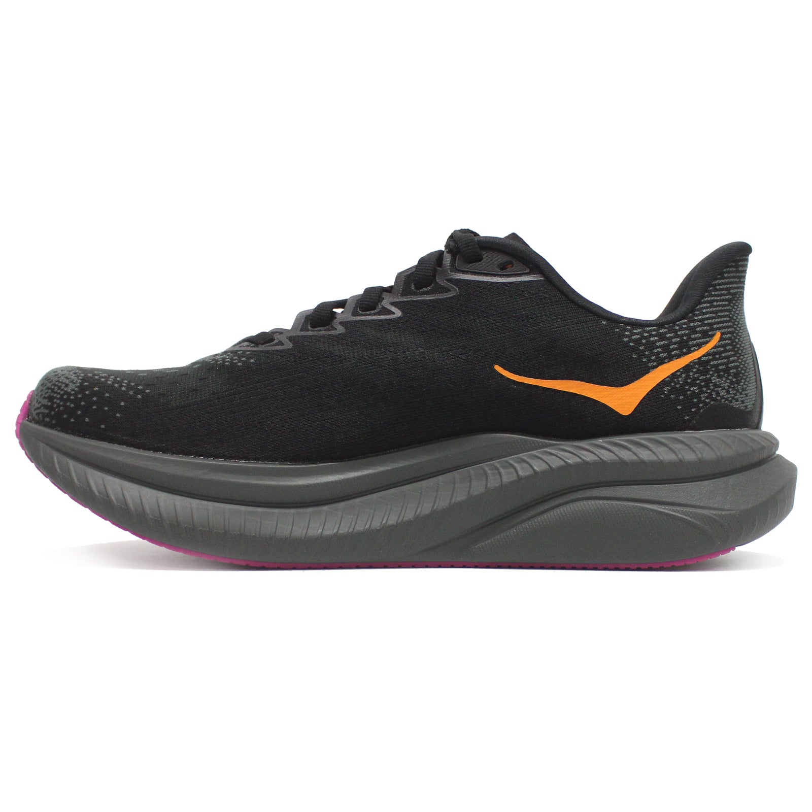 Hoka Mach 6 Textile Womens Trainers#color_black fuchsia