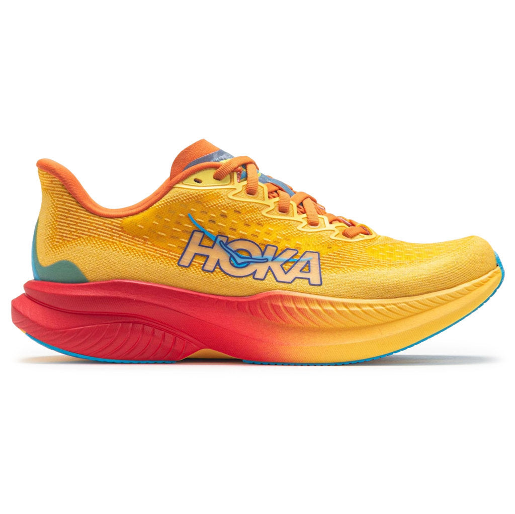 Hoka One One Mach 6 Textile Womens Trainers#color_poppy squash