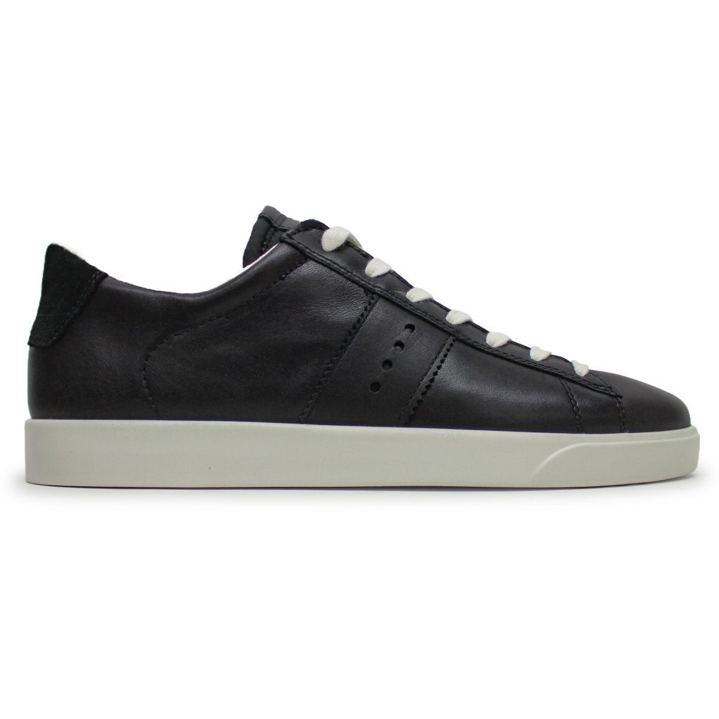 Ecco Street Lite 212803 Full Grain Leather Womens Trainers#color_black