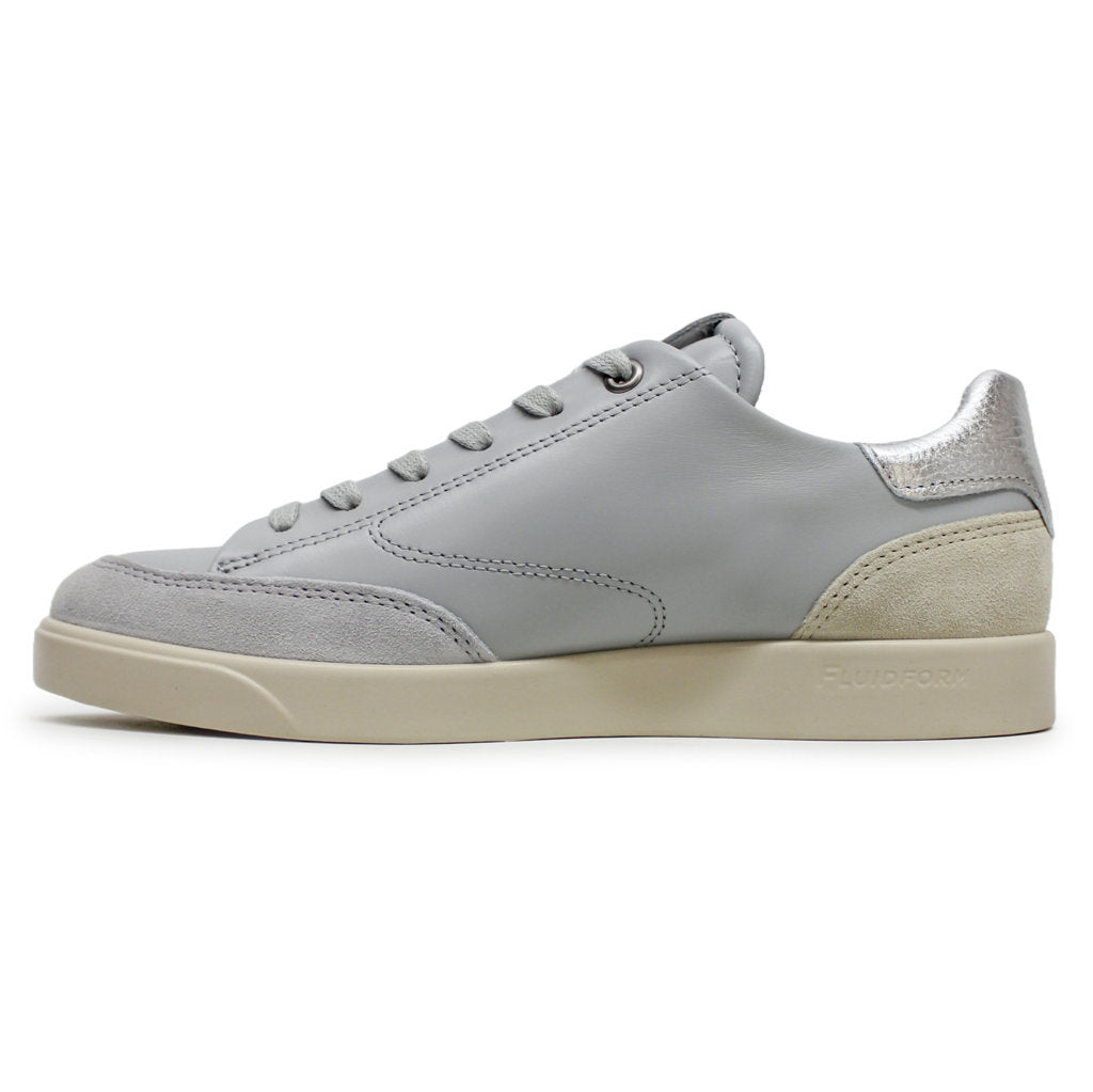 Ecco Street Lite 212853 Nubuck Leather Womens Trainers#color_Limestone Concrete Pure Silver